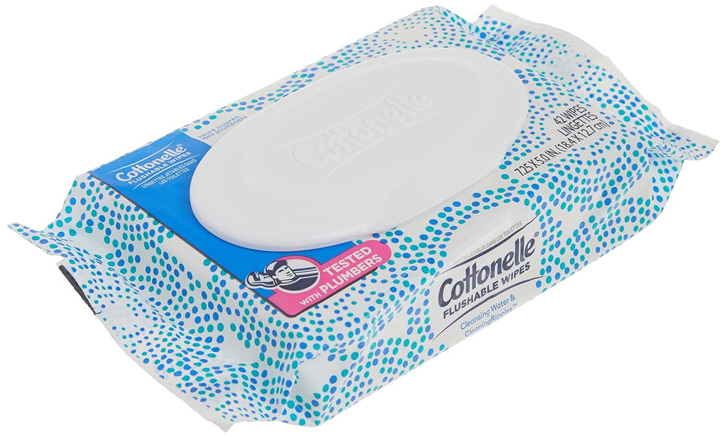 Cottonelle Freshcare Flushable Wipes, 42 Count (Pack of 4)