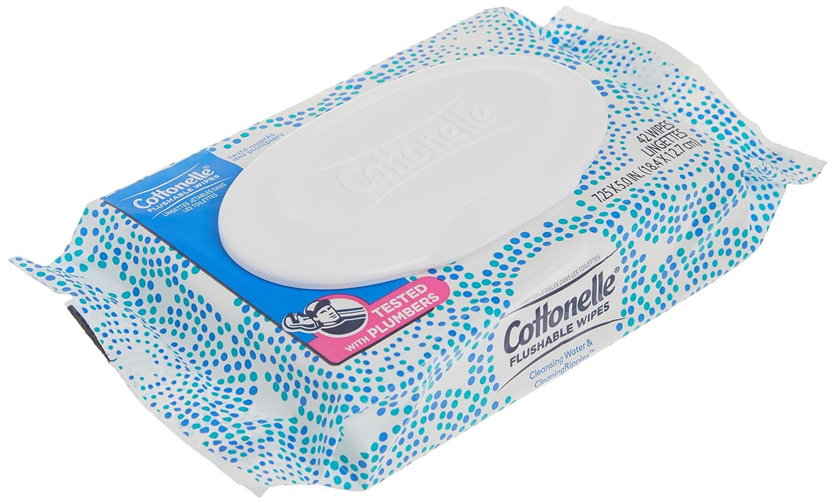 Cottonelle Freshcare Flushable Wipes, 42 Count (Pack of 4)