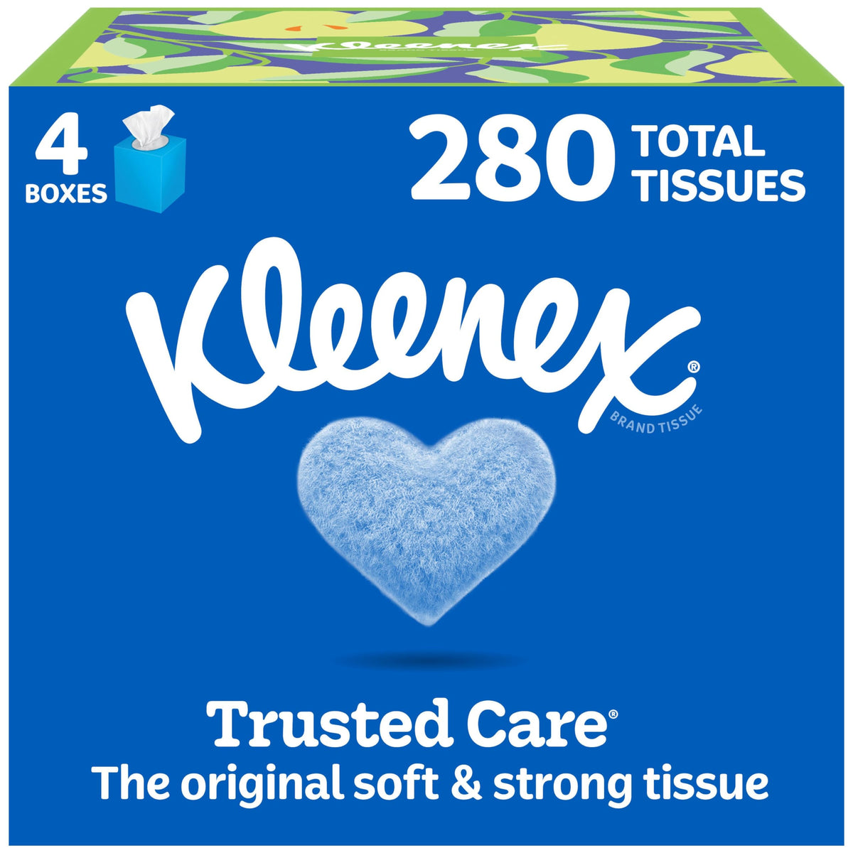 Kleenex Trusted Care Facial Tissues, 8 Flat Boxes, 200 Tissues per Box