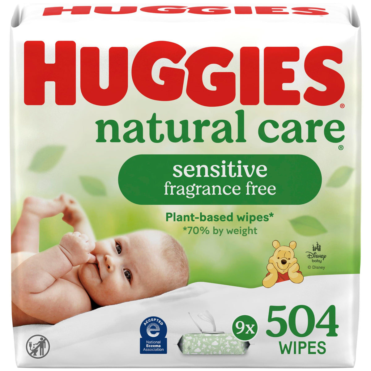 Huggies Natural Care Sensitive Baby Wipes, Unscented, 1 Pack, 56 Wipes