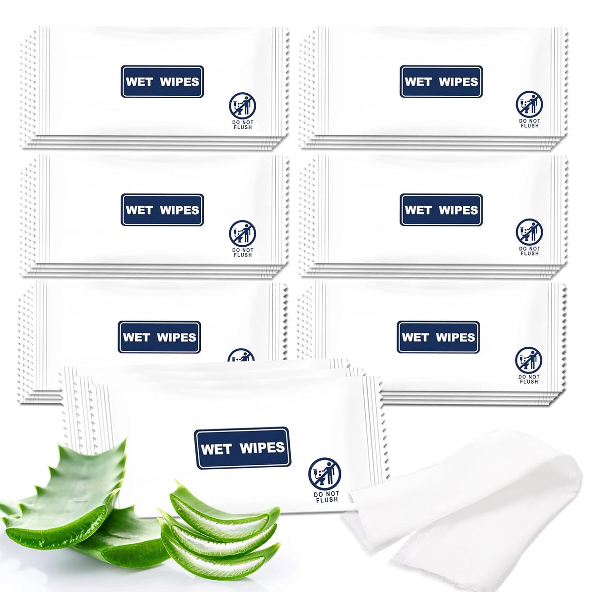 200 Pack Wet Wipes Individually Wrapped, Unscented Travel Hand Wipes