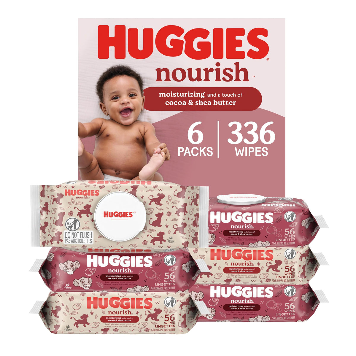 Huggies Nourish Scented Baby Wipes, 10 Packs, 560 Wipes