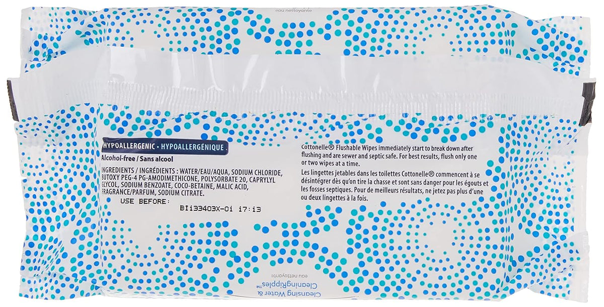 Cottonelle Freshcare Flushable Wipes, 42 Count (Pack of 4)