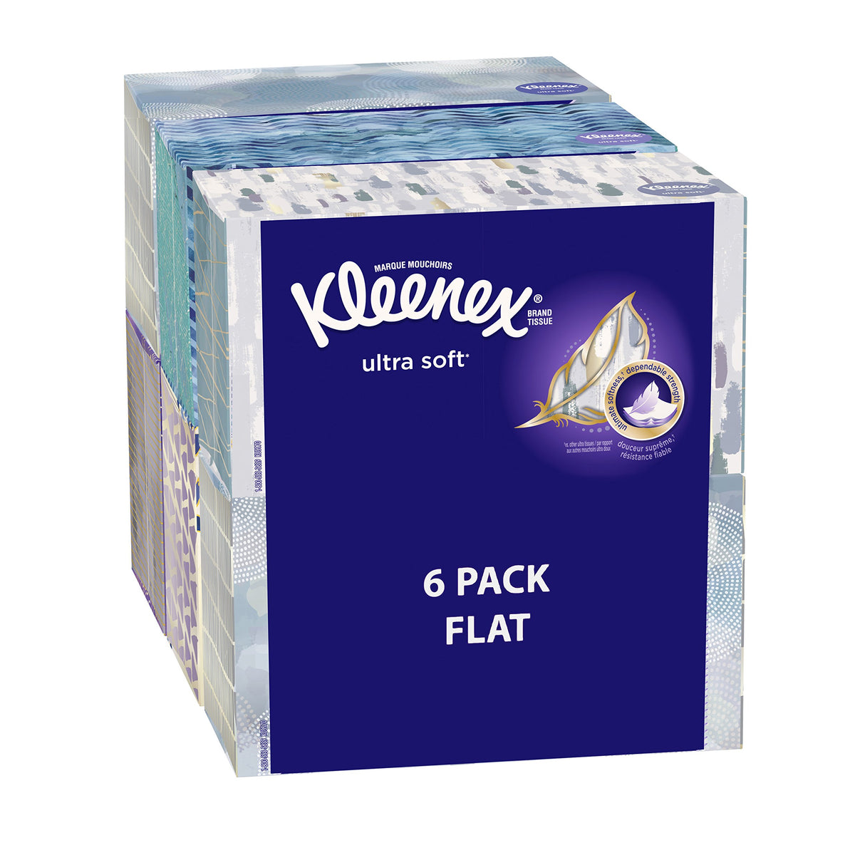 Kleenex Ultra Soft Facial Tissues, 3 Flat Boxes, 120 Tissues per Box