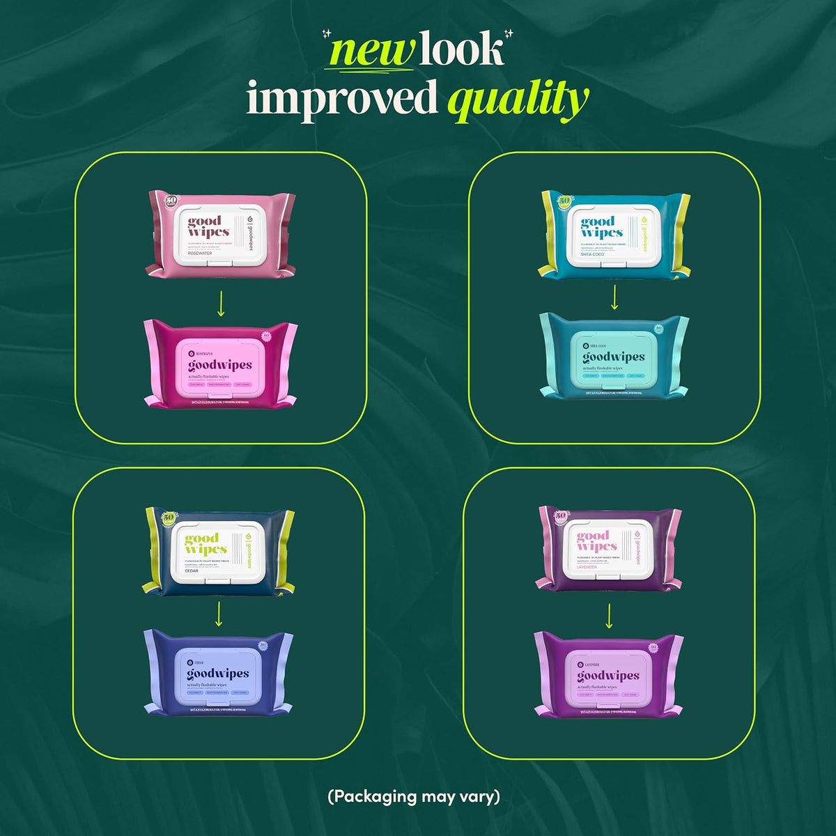 goodwipes Flushable Wipes - Variety, 200 Wipes (4 Pack)