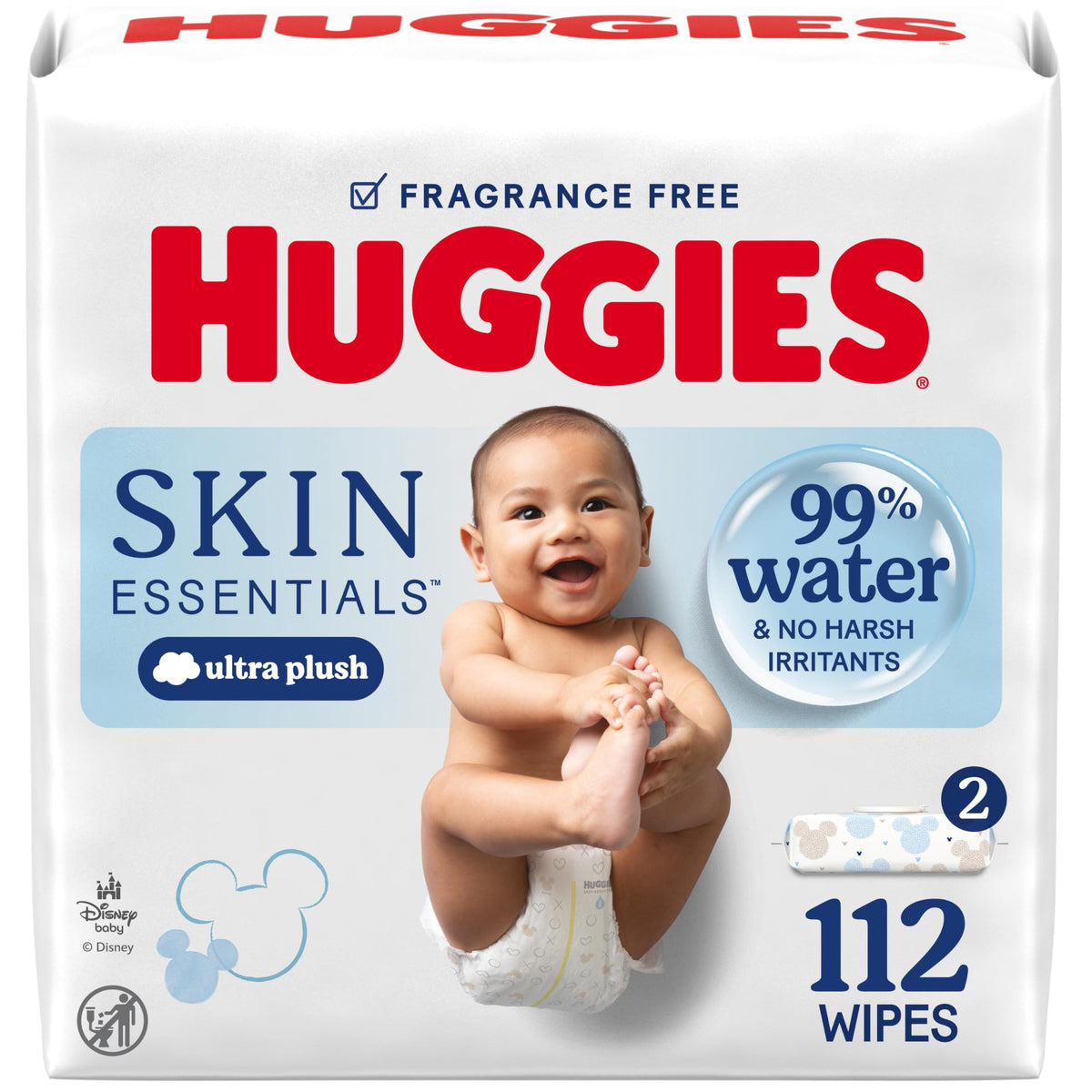 Huggies Skin Essentials Baby Wipes, 99% Water, 15 Packs, 840 Wipes