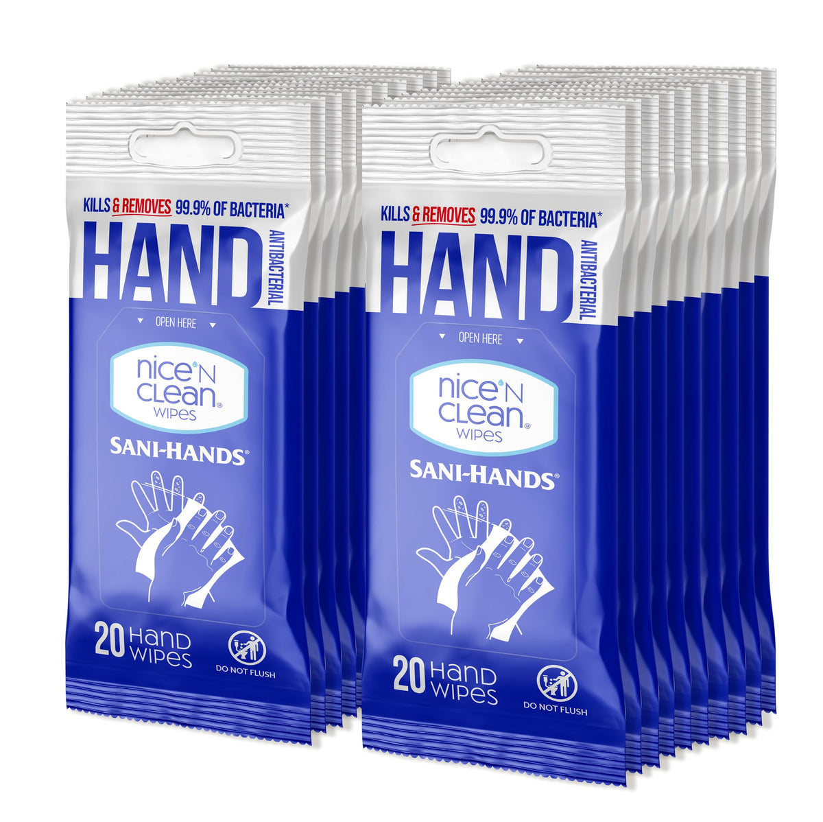 Nice 'N CLEAN Sensitive Skin Wet Hand Wipes 90ct (8-Pack) | Infused with Aloe | Hypoallergenic Wipes More Effective than Gel
