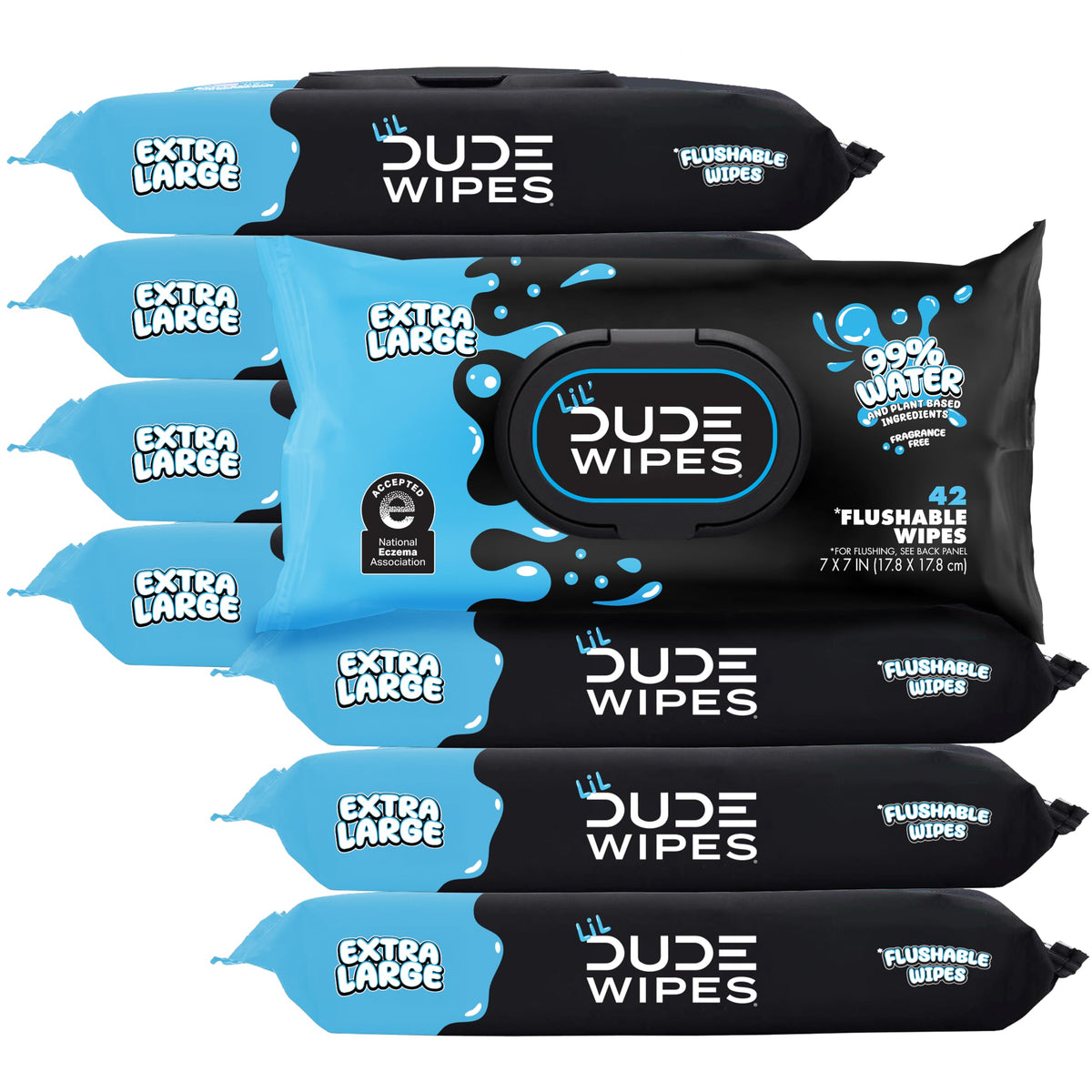 LiL' DUDE Wipes Flushable Potty Training Water Wipes, Unscented, 168 Count