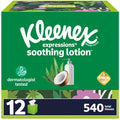 Kleenex Lotion Facial Tissues, 4 Cube Boxes, 60 Tissues per Box