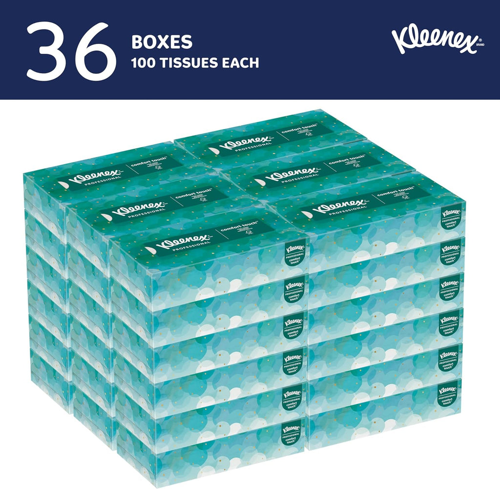 Kleenex Professional Facial Tissue, Bulk, 36 Boxes x 100 Tissues (21400)