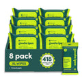 goodwipes Flushable Wipes - Lavender, 418 Wipes (8 Pack + 1 Travel Pack)