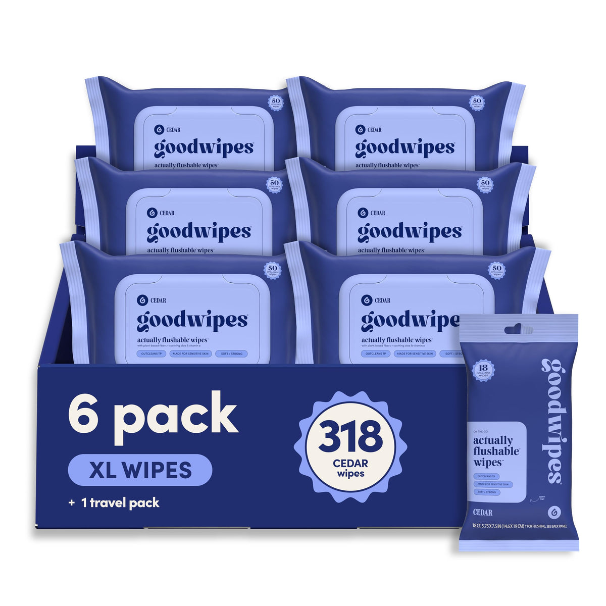 goodwipes Flushable Wipes (6 Pack)
