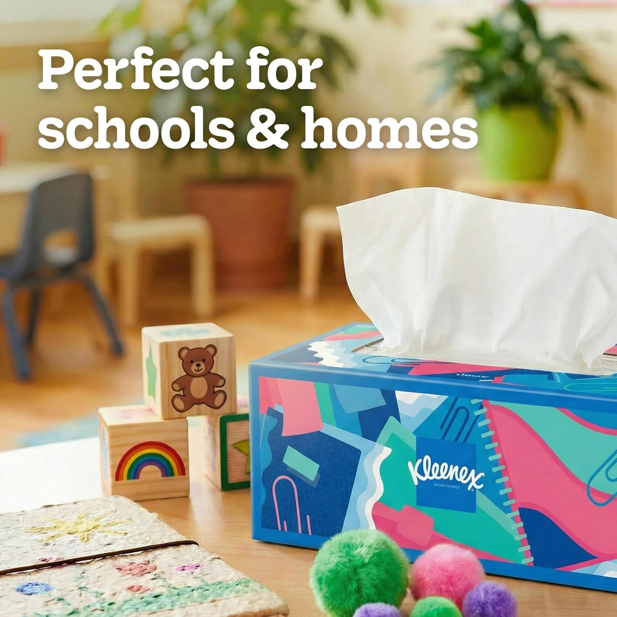 Kleenex Ultra Soft Facial Tissues, 4 Flat Boxes, 120 Tissues per Box
