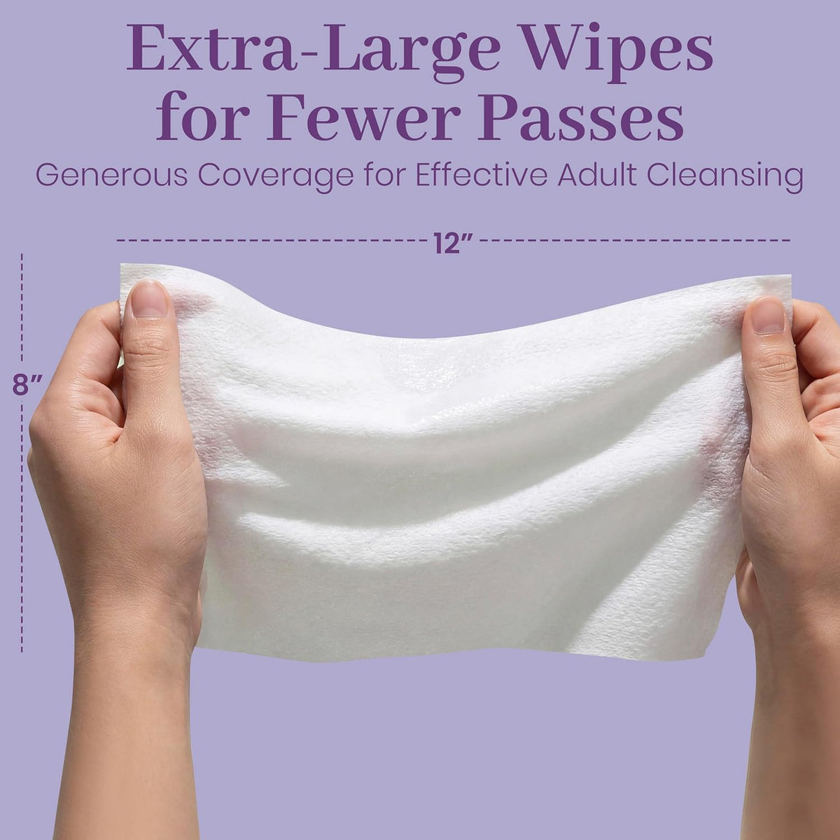 Adult Wet Wipes for Elderly, Extra Large Disposable Washcloths, 112 Count