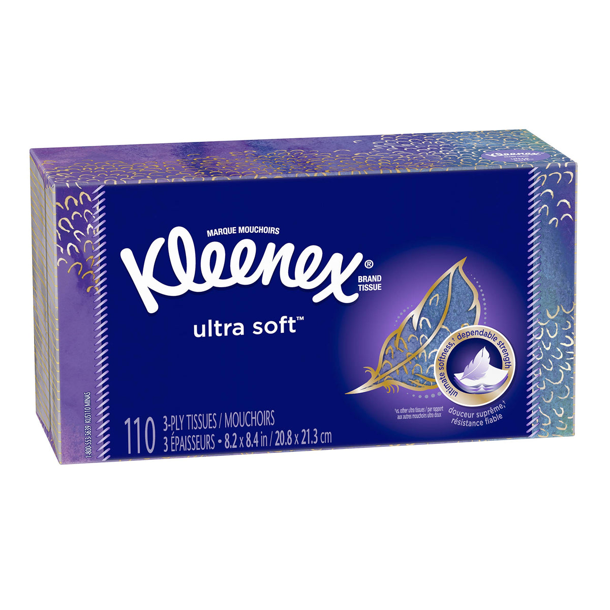 Kleenex Ultra Soft Facial Tissues, 4 Flat Boxes, 120 Tissues per Box