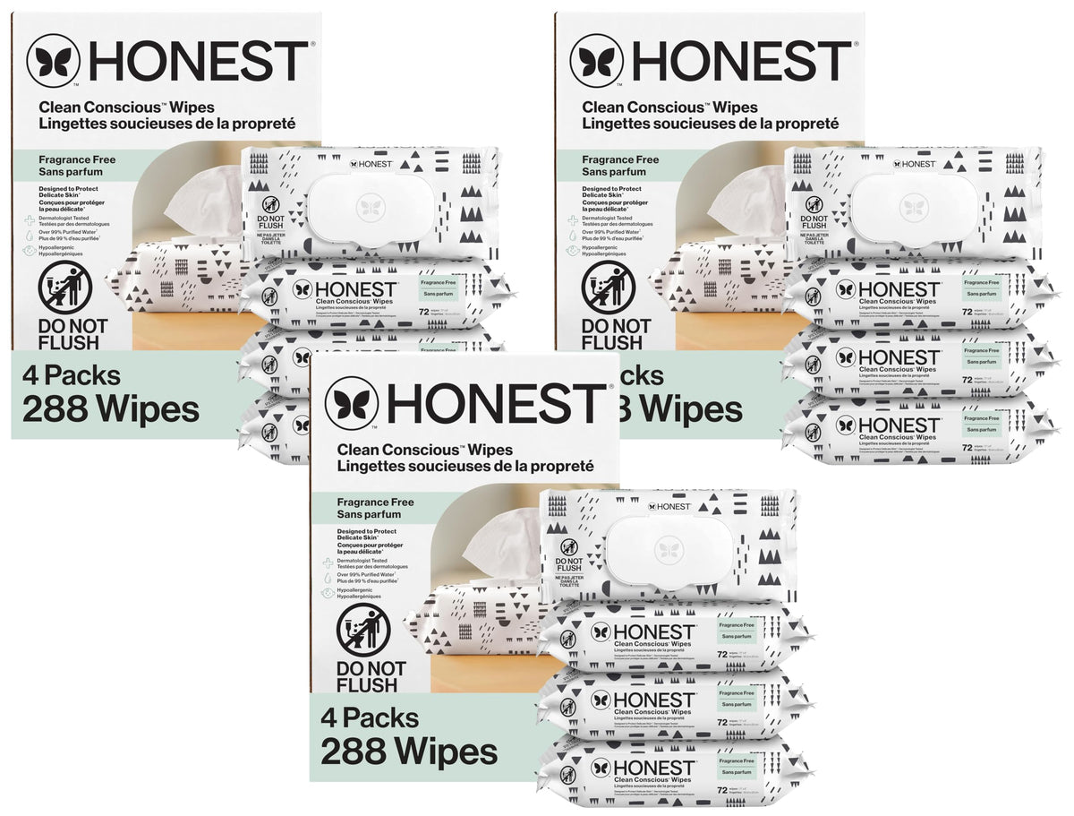 The Honest Company Multi-Use Baby Wipes, Pattern Play, 720 Count