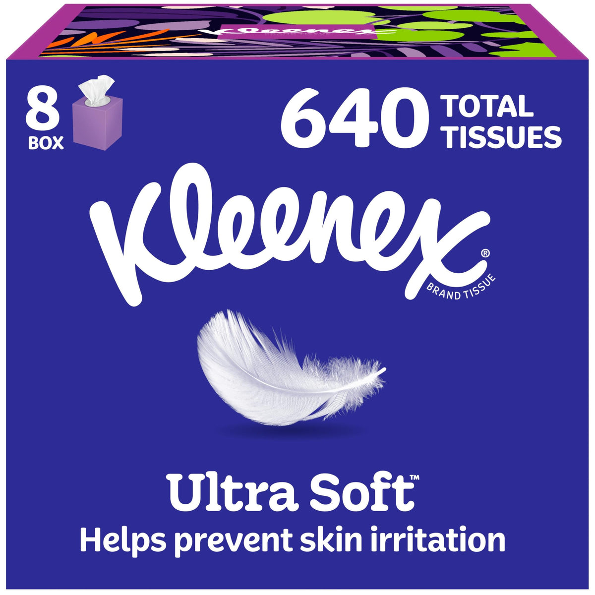 Kleenex Ultra Soft Facial Tissues, 4 Cube Boxes, 60 Tissues per Box