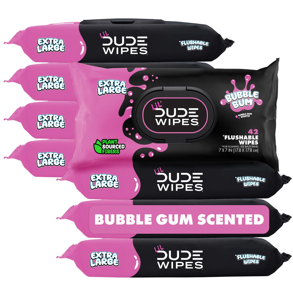 LiL' DUDE Wipes Flushable Potty Training Water Wipes, Bubble Bum, 168 Count