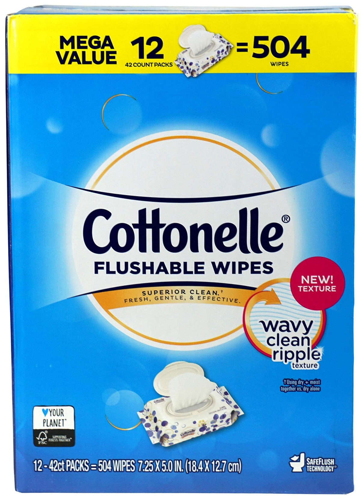 Cottonelle Fresh Care On-The-Go Flushable Wipes, 24 Packs, 14 Wipes per Pack