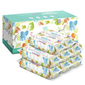Baby Wet Wipes Unscented - Extra Large Size, Durable, 99% Water-Based & Gentle on Sensitive Skin for Face & Body,640 Count (8 Packs of 80）