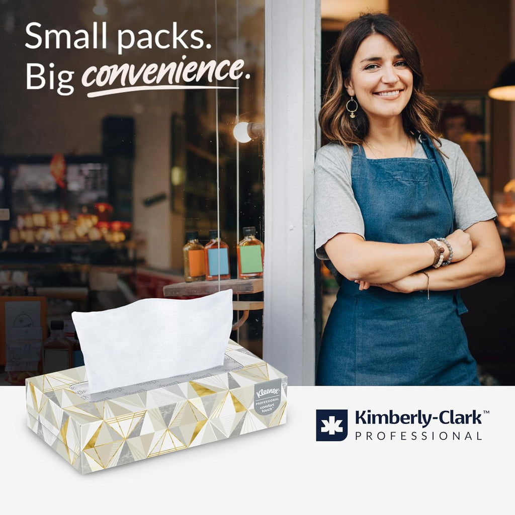 Kleenex Professional Facial Tissue, Bulk, 12 Boxes x 125 Tissues (03076)