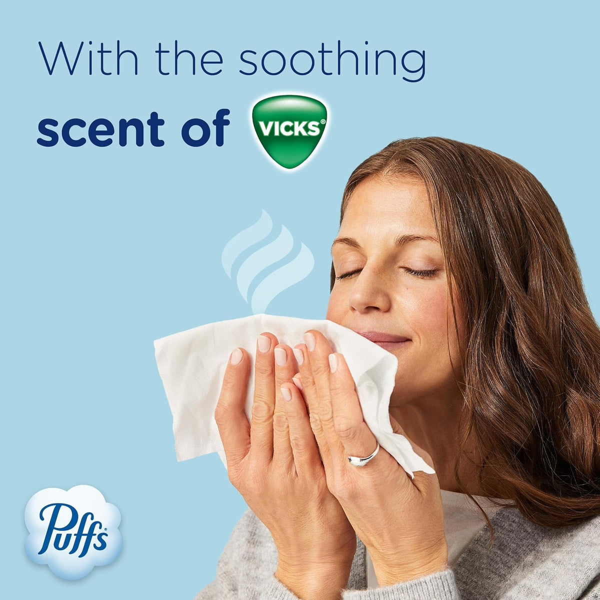 Puffs Plus Lotion with Vicks Facial Tissues, 4 Cubes, 48 Tissues per Box (192 Tissues) [Packaging May Vary]