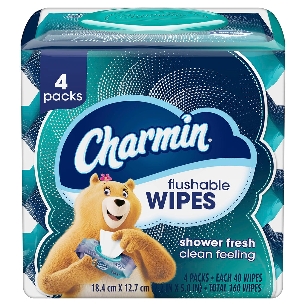 Charmin Flushable Wipes, 480 Total Wipes (12 Packs of 40)