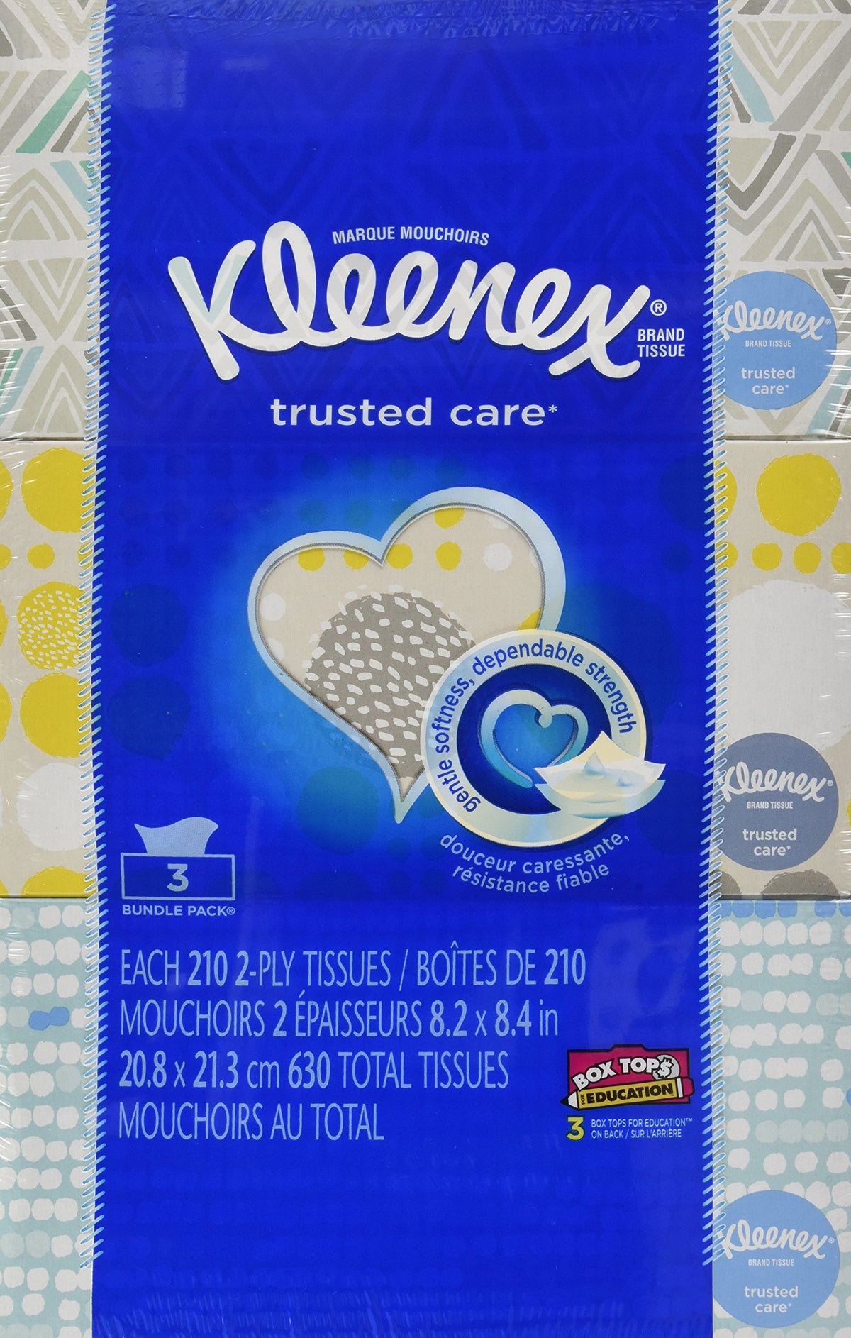 Kleenex Trusted Care Facial Tissues, 8 Flat Boxes, 200 Tissues per Box